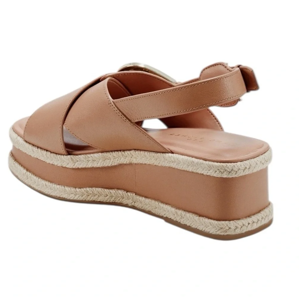 NWT‎ MARC FISHER RENDA SLINGBACK ESPADRILLE PLATFORM SANDALS SIZE 8